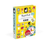 Janod Jeu éducatif magnétique Magneti'Book J'apprends l'heure 75 pièces Multicolore 3-8 ans