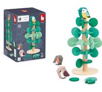 Janod - Arbre à Assembler 30 cm - 37 Pièces + 3 Oiseaux - Jeu d'Éveil - Dextérité, Logique et Concentration - Jouet en Bois FSC - Partenariat WWF - Dès 3 Ans, J08646