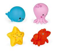 Janod - Jouet de bain 4 Gicleurs Animaux de la mer