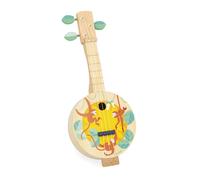 Janod - Jouet musical - Banjo Jungle Gioia - 3 cordes - 3 clés d'accordage - Bois beige