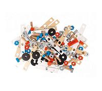 Janod - Baril Brico'Kids 100 Pièces - Jeu de Construction et d'Imitation en Bois - 5 Modèles Inclus - Apprentissage Motricité Fine et Créativité - dès 3 Ans, J06479