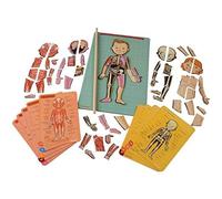 Janod Bodymagnet Educational Human Body Game - Anatomy, Organs, Skeleton, Muscles - 76 Magnetic Pieces - From 7 Years Old, 12 Languages, J05491