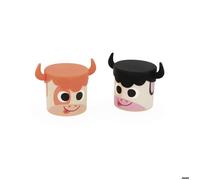 Janod boîte sonore de vache jouet avec cornes multicolores