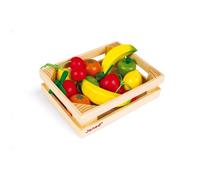 Janod Cagette de 12 fruits en bois – Dès 3 ans