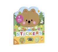 Janod – Cahier stickers repositionnables – Thème La Forêt – Dès 18 mois – 12 décors, 8 autocollants