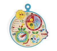 Janod - Calendrier Enfant Educatif "Au Fil du Temps" - En Bois - Dès 3 Ans, Version Française, J09617