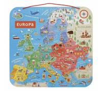 Janod – Puzzle magnétique en bois Carte d'Europe J05473 40 pièces 45x45 cm Version allemande
