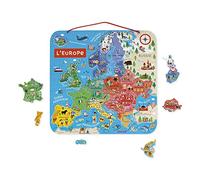 Janod – Jeu éducatif Carte magnétique européenne multicolore – 12 mois-7 ans
