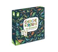 Janod, Cherche et Trouve Les Dinosaures, Jeu de Société Enfant Dès 8 Ans | Jeu d'Observation en Français, 60 Dinosaures à Découvrir, Plateau Recto-Verso, 80 Cartes, 9 Jetons, De 2 à 4 joueurs