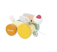 Janod - Chien à Promener en Bois - Ficelle 50cm - Jouet à Tirer - Jouets d'Eveil et Premier Age - Apprentissage Motricité et Imagination - Dès 12 Mois