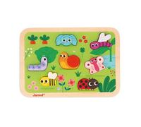 Janod Puzzle Chunky Le Jardin – Bois FSC, 7 pièces – Motricité fine dès 18 mois