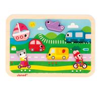 Janod Chunky Puzzle Vehicles jeu de formes 18m+ 7 pcs