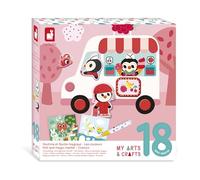 Janod - Coffret 2-en-1 : Feutre Magique & Feutrine - 2 Tableaux Recto-Verso pour Feutre Magique + 4 Tableaux pour Feutrine - Dès 18 Mois