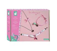 Janod - Coffret 3 Bijoux Rubans Fleurs à Créer - Les Ateliers Bijoux - Kit Loisir Créatif Enfant - Apprentissage Motricité Fine et Créativité - Dès 6 ans, J07928, Argent