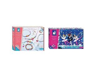 Janod - Coffret 6 Bijoux Fleurs à Créer en Perles de Rocaille - Les Ateliers Bijoux - Kit Loisir & Coffret Paillettes Fluo Danseuses - Les Ateliers du Calme - Kit Loisir Créatif
