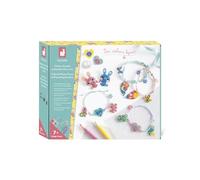 Janod - Coffret 8 Bijoux en Plastique Fou à Créer - Les Ateliers Bijoux - Kit Loisir Créatif Enfant DIY - Dextérité et Concentration - Dès 7 Ans