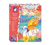Janod - Coffret Mini-Canes à Coller Jardin Secret - Les Ateliers du Calme - 5 Tableaux - Kit Loisir Créatif Enfant - Apprentissage Motricité Fine et Concentration - Dès 7 Ans - J09106