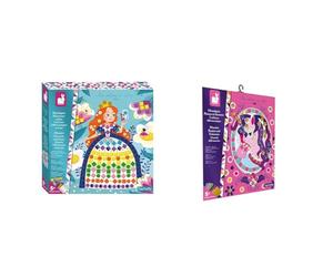 Janod - Coffret Mosaïques Princesses et Fées - les Ateliers du Calme - Kit Loisir Créatif Enfant & Coffret Mosaïques en Mousse Poneys et Licornes - les Ateliers du Calme - Kit Loisir Créatif