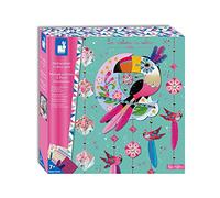 Janod, Coffret Multiactivités 11 Décos Girly, Loisirs Créatifs, Dès 7 Ans | Coffret Créatif 5 Activités, Masques à Gratter, Attrape-Rêves, Guirlande Origami, Tableaux Mosaïque, Paillettes et Strass