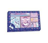 Janod - Coffret Papeterie - Autocollants, 1 Carnet 24 Pages, 3 Blocs de Notes Adhésives,1 Crayon Papier,Masking Tape, 1 Stylo,1 Gomme - Loisirs Créatifs - 6 Ans et + - J08940