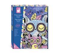 Janod Coffret Peinture Magique Bonne Nuit – Les Ateliers du Calme – 6 tableaux animaux – 6 ans