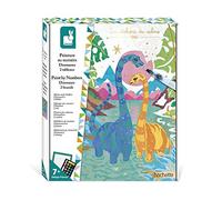 Janod – Coffret peinture par numéros Dinosaures – 2 tableaux – Multicolore – Dès 7 ans
