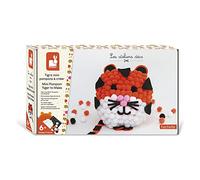 Janod - Coffret Tigre en Mini-Pompons à Créer - Les Ateliers Déco - Kit Loisir Créatif Enfant - Motricité Fine et Concentration - Dès 6 Ans, J07968