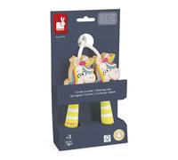 Janod – Corde à sauter réglable J03377 – Poignées têtes de licornes en bois, 2 m – Dès 3 ans