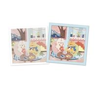 Janod, Cosy Strass Happy Home, Diamond Painting, 4100 Strass | Toile à Diamanter, Stylet à 3 Embouts, Cire, Plateau Rainuré et Cadre en Carton, Activité Créative Dès 14 Ans