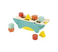 Janod Boîte à formes en bois Croco Tropik Multicolore FSC pour enfants