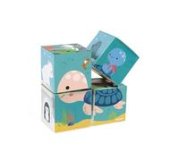 Janod - Cubes Bébé pour le Bain 4 Pièces - Jouet d'Eveil - Manipulation - Dès 10 mois, J04713, blanc