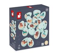 Janod – Jeu de Mémo Dino J05826 – 20 pièces en bois (10 paires bébés dinosaures) – Dès 24 mois