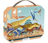Janod - Puzzle Enfant Panoramique Dino 100 Pièces - 1 Mètre de Long - Carton Certifié FSC - Encre Végétale - Fabriqué en France - Dès 6 Ans, J05831
