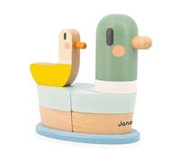 Janod - Empilable Canard Sweet Cocoon - 7 Pièces en Bois FSC à Empiler - Jeu d'Éveil - Développement Motricité Fine - Dès 12 Mois,J04059
