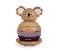 Janod - Empilable Culbuto en Bois Koala - Jouet d'Eveil et Premier Age - Apprentissage Motricité et Manipulation - Partenariat WWF - Certifié FSC - Dès 1 an, J08601