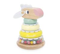 Janod - Jouet d'éveil Empilable Culbuto Mouton 2en1 9 pièces FSC Peinture à l'eau Dès 12 mois