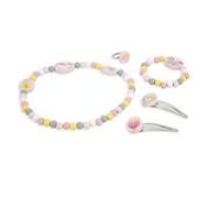 Janod - Set 5 bijoux Licornes - Collier, bracelet, bague, 2 barrettes - Bois & métal FSC