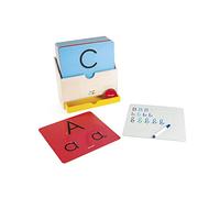 Janod - Essentiel - Apprendre à Ecrire - Jeu Educatif Premier Âge en Bois - Apprentissage des Lettres et de la Lecture - Peinture à l'Eau - Dès 3 Ans, J05074