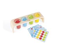 Janod - Essentiel - Tri des Couleurs - Jeu Educatif Premier Âge en Bois - Apprentissage des Couleurs et Motricité Fine - Peinture à l'eau - Dès 2 Ans, J05066