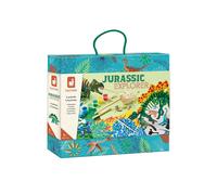 Janod Mallette d'explorateur Jurassic Explorer - Kit loisirs créatifs 6 activités Multicolore 6 ans+