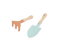Janod, Exploration, Outils de Jardinage Enfant, Pelle et Râteau en Bois FSC | Set de 2 Outils en Bois de pin et Métal, Format Adapté aux Petites Mains, Pour Jardiner et Découvrir la Nature Dès 3 Ans