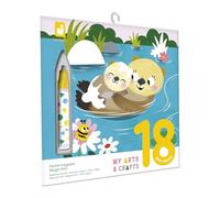 Janod - Feutre Magique - Activité Manuelle pour Enfant Non Salissante Thème Animaux Câlins - Kit de Loisirs Créatifs - A recommencer à l'infini - Dès 18 Mois