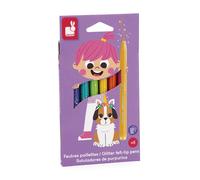 Janod – 8 feutres pailletés – Forte densité de paillettes, encre lavable, dès 3 ans – J07412