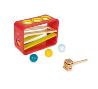 Jeu d'adresse Frappa Ball en bois avec marteau et clochette