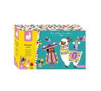 Janod - From 4 years old - Creative Kit - Lamas Pompoms - Les Ateliers du Calme - Creative Leisure - Dexterity and Concentration - J07802
