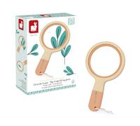 Janod - Grande Loupe en Bois pour Enfants Dès 3 Ans - Grossissement x3,5 - Idéal pour Découvertes Jardin - Jouet en Bois pour Jardin et Autres - Dès 3 Ans