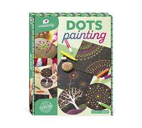 Janod – Kit Dot Painting I Love Creativity, 5 réalisations sur papier noir et galet – 8 ans