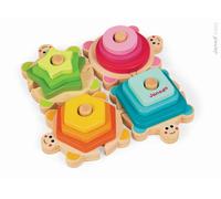 JANOD I Wood Tortues Jouets à empiler Jouets en bois pour jeunes enfants