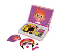 Janod J02717 Magneti'Book Crazy Faces, jeu éducatif, filles