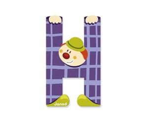 Janod J04549 H Party B004XS8GQU Wooden Clown Letter, Multicolour, one Size